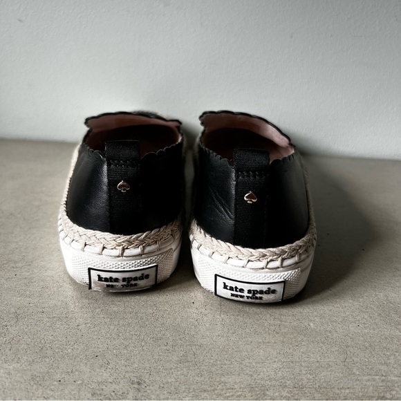 Kate Spade Loren Black Scalloped Slip-On Espadrille Sneakers - Picture 6 of 7
